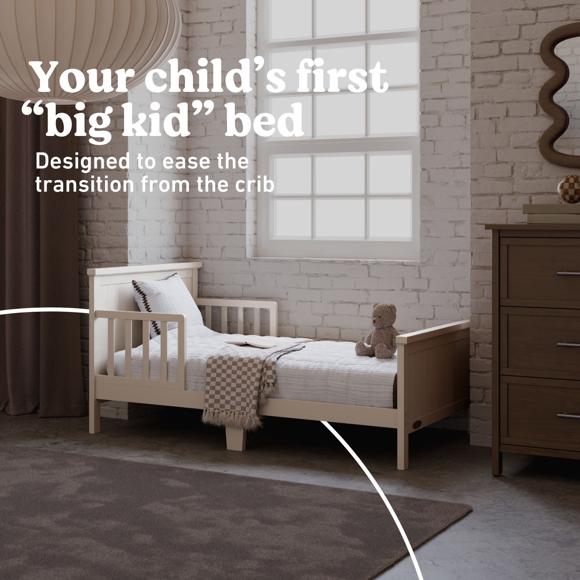 Bailey frosted oat toddler bed callout