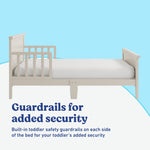 Bailey frosted oat toddler bed guardrails callout