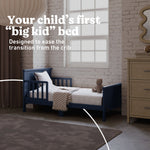 Bailey midnight blue toddler bed callout