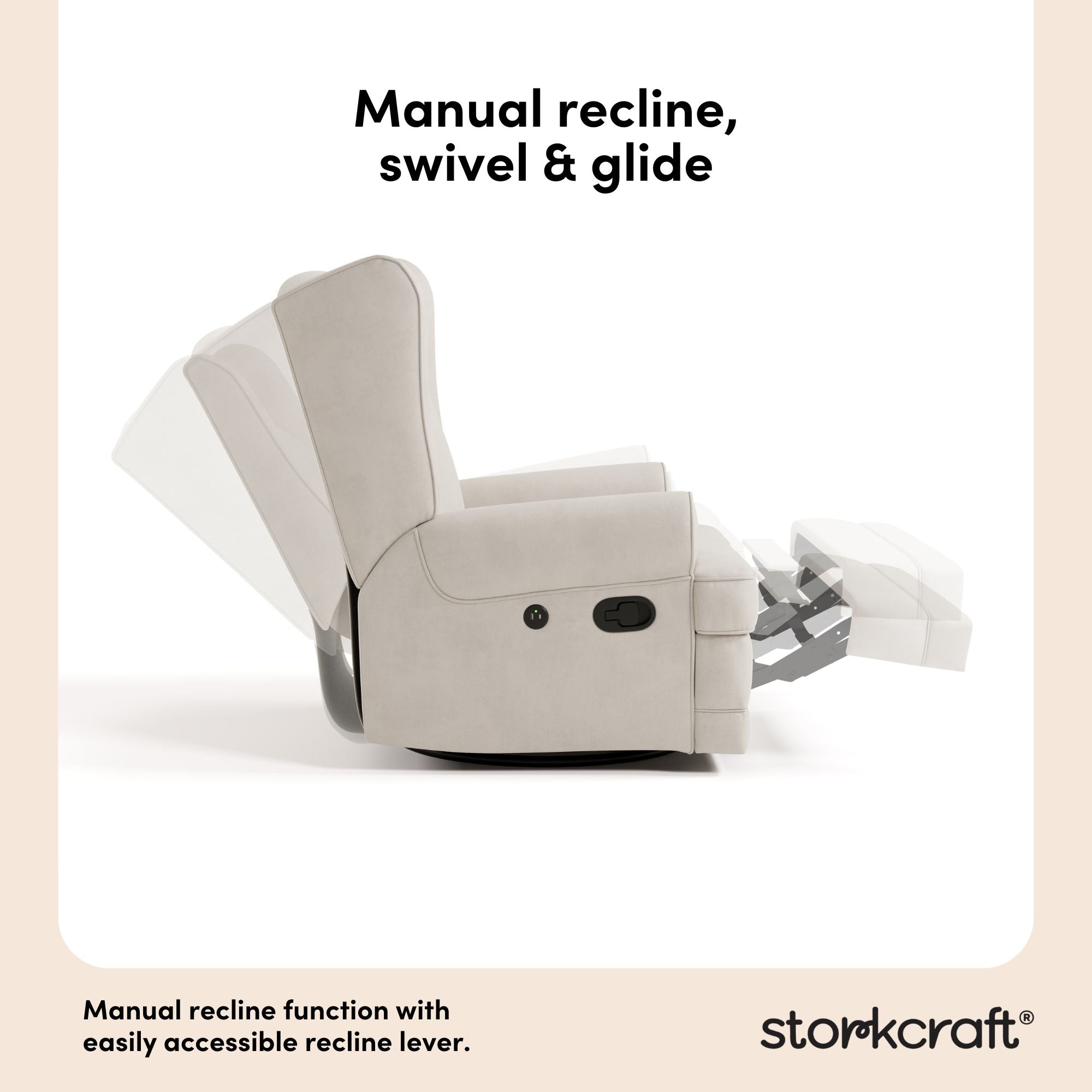 Serenity ivory glider manual recline callout