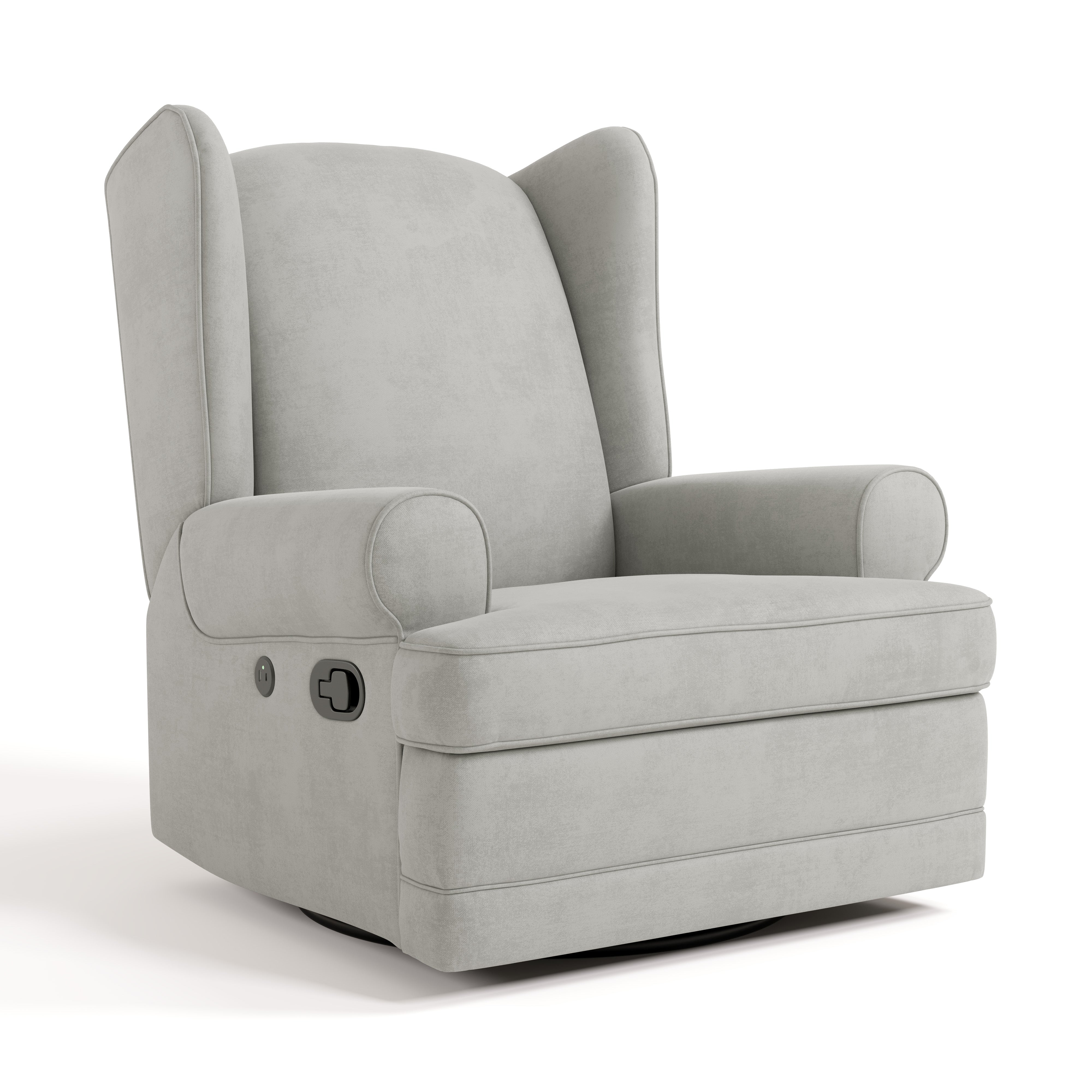 Storkcraft® Serenity Wingback Upholstered Recliner Glider.