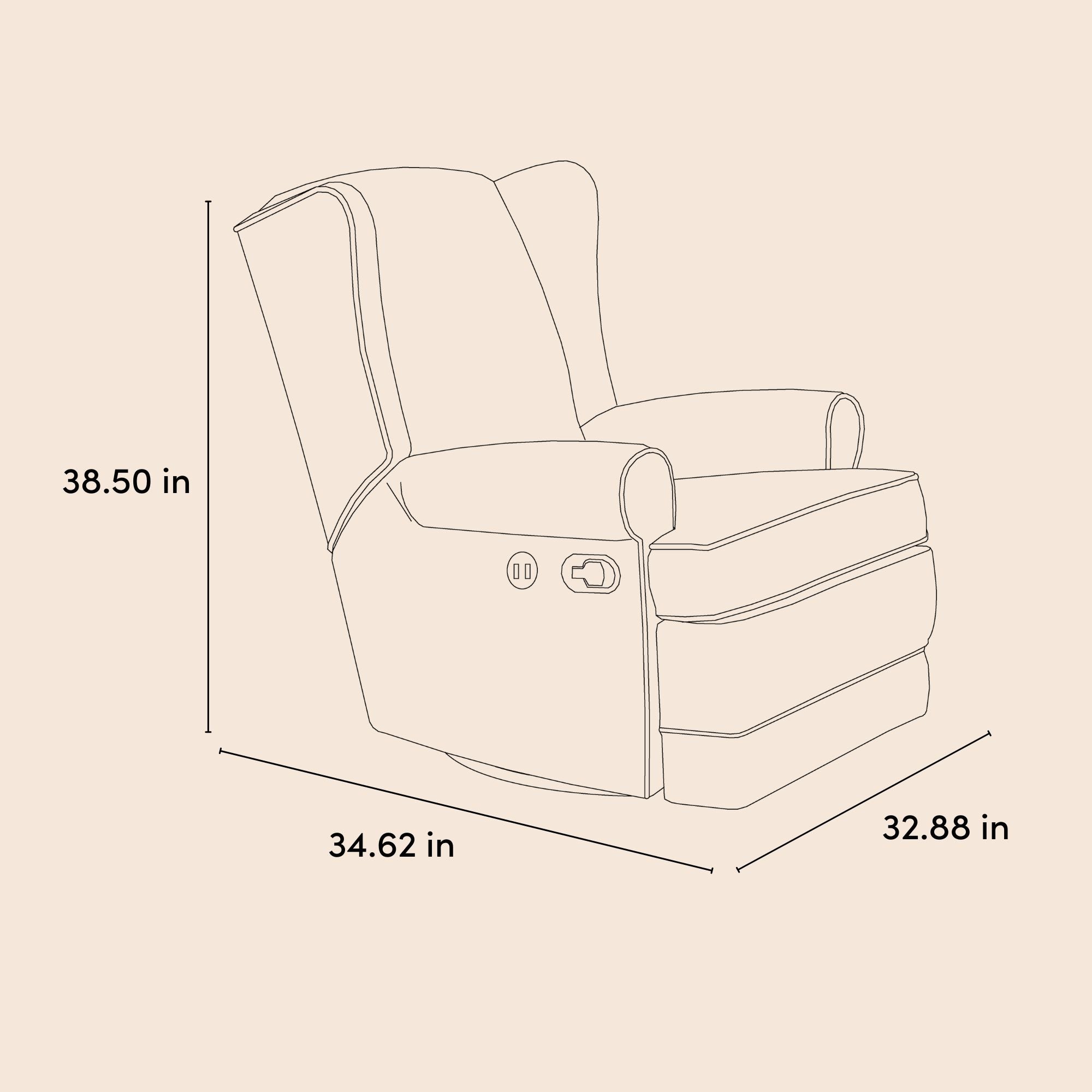Serenity glider drawing with dimensions