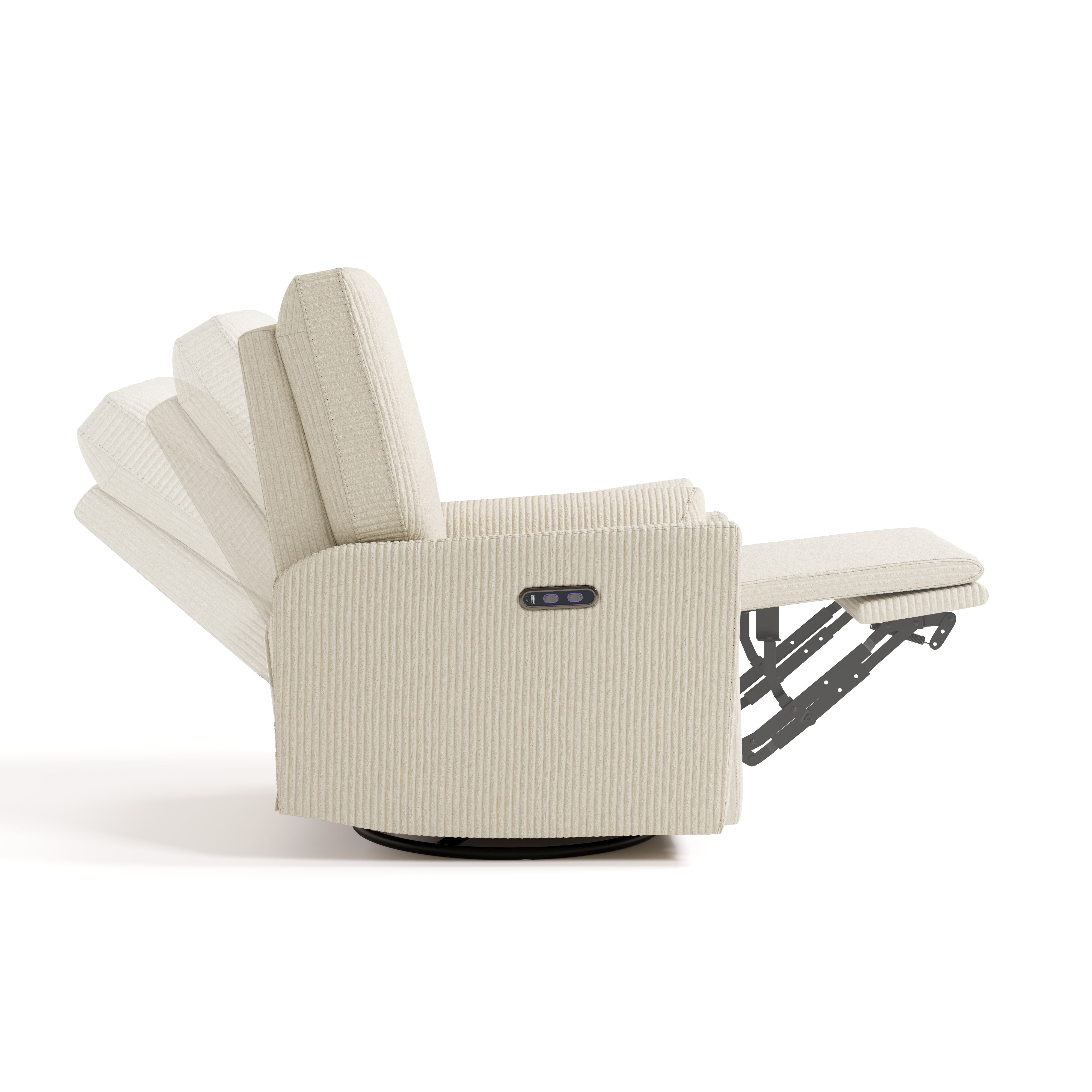 Storkcraft® Santorini® Deluxe Power Recliner Swivel Glider.