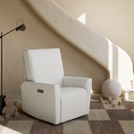 Santorini ivory basketweave recliner in nursery