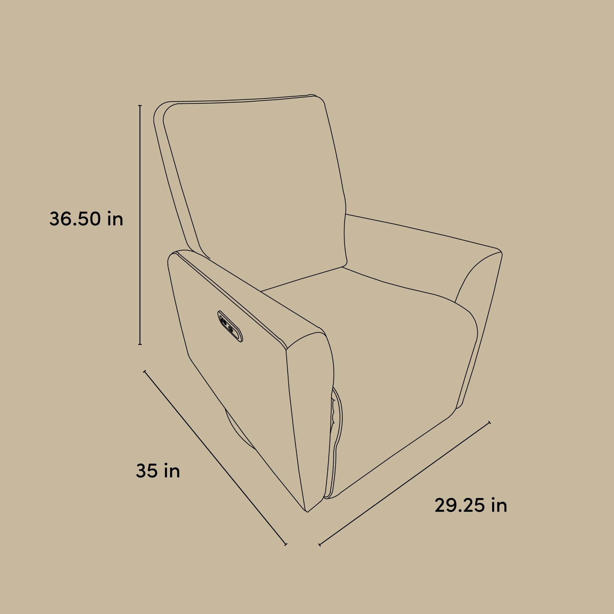 Santorini glider drawing with dimensions