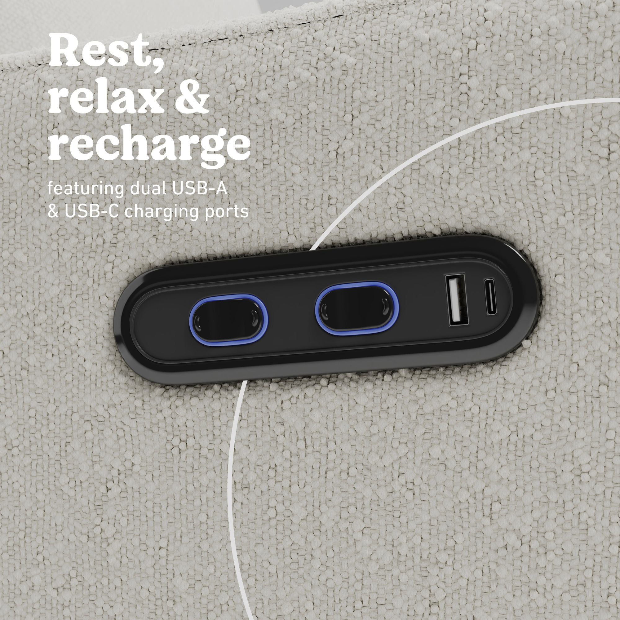 Graco® Teddi® Power Recliner and Swivel Glider with USB.