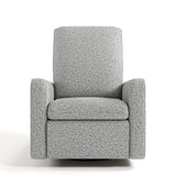 Teddi salt and pepper boucle power recliner front view