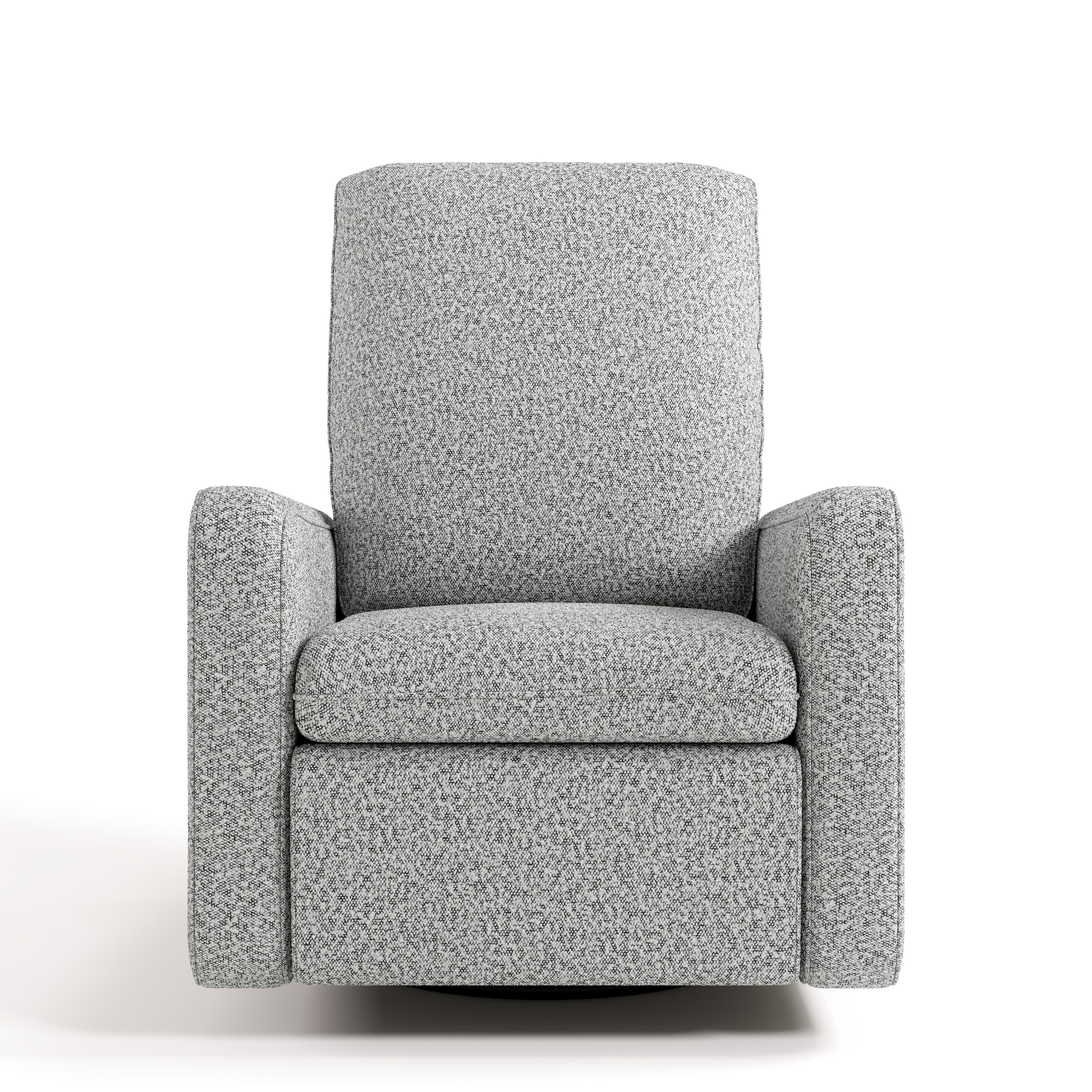 Teddi salt and pepper boucle power recliner front view