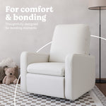 Teddi ivory basketweave power recliner style callout