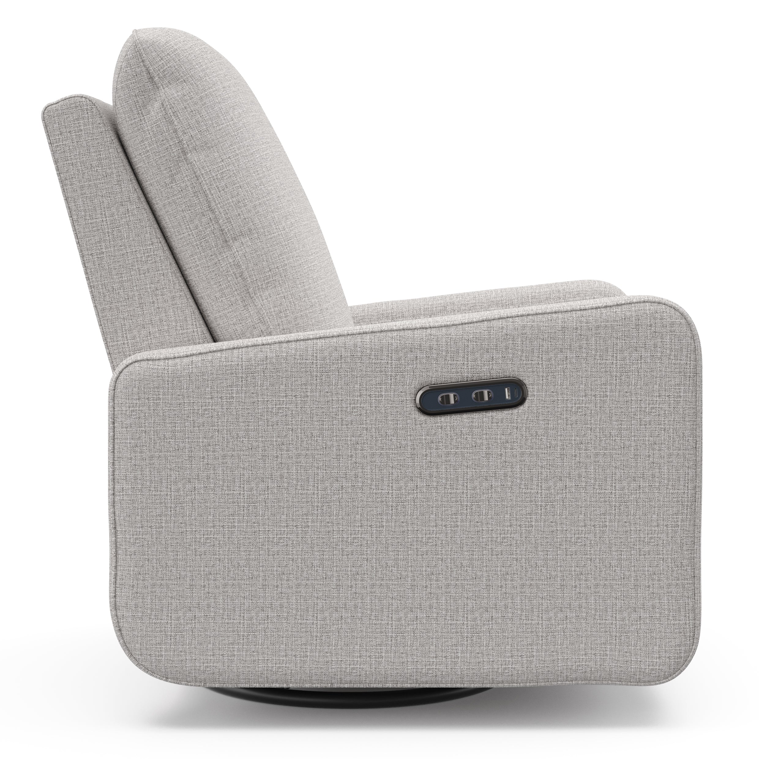 Teddi steel basketweave power recliner side view