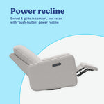 Teddi steel basketweave power recliner power recline callout