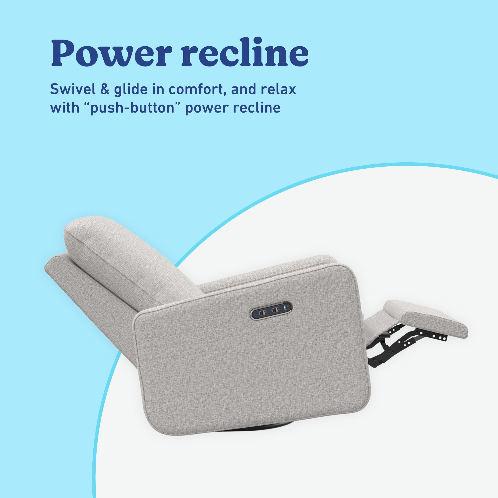 Teddi steel basketweave power recliner power recline callout