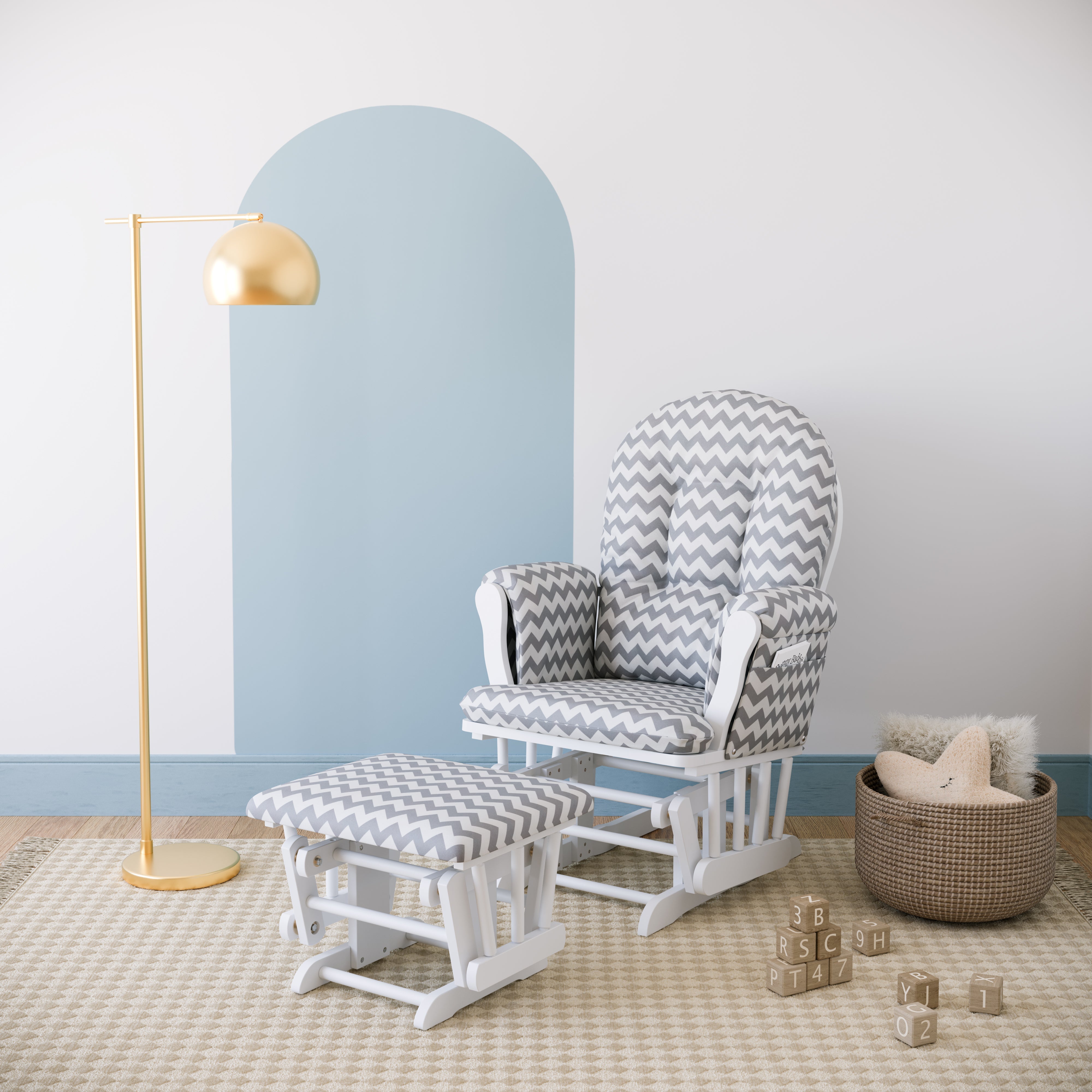 Storkcraft® Premium Hoop® Glider & Ottoman.