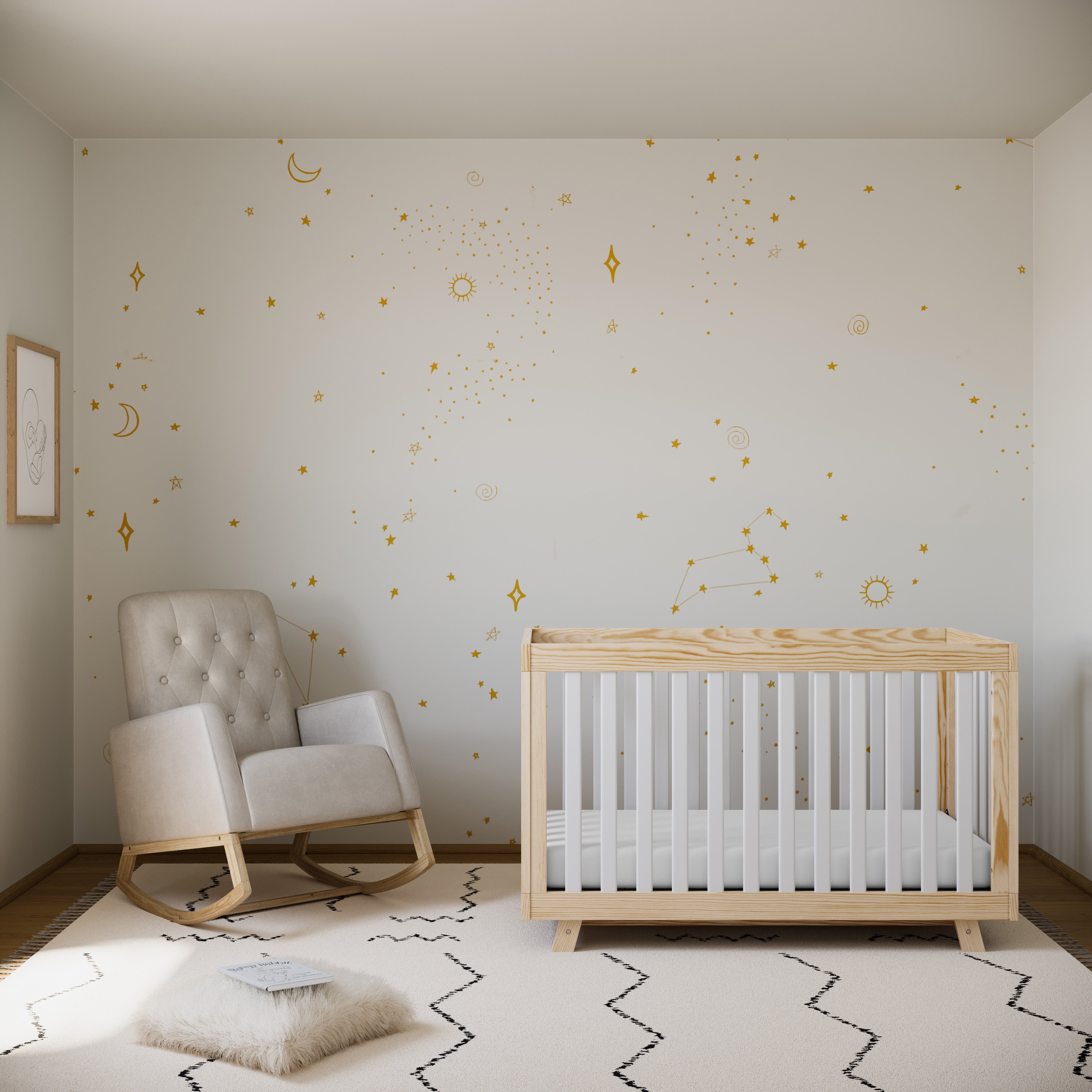 Storkcraft® Northern Lights Upholstered Nursery Rocker.