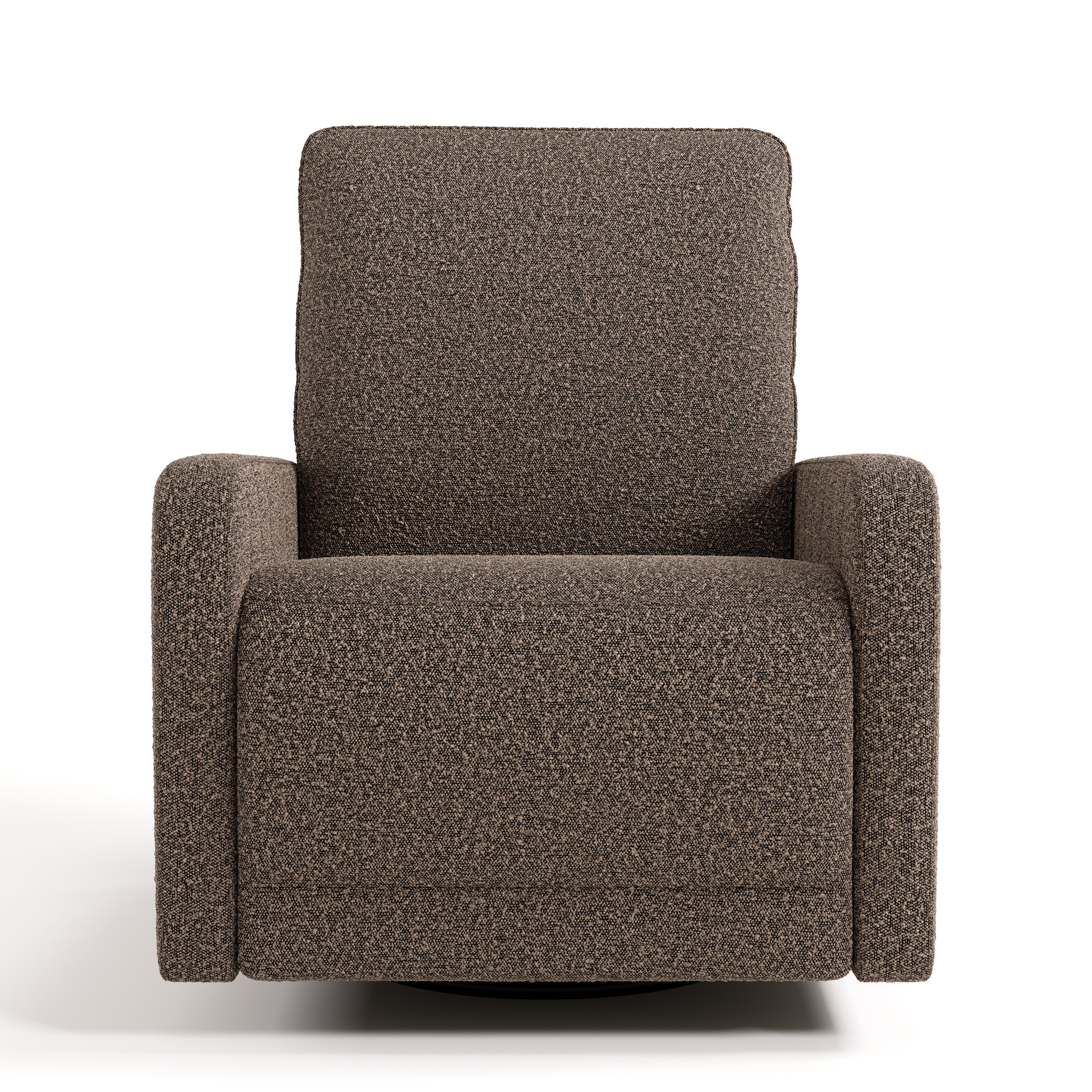 Kyoto mountain brown boucle wide power recliner front view