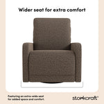 Kyoto mountain brown boucle wide power recliner wider seat callout