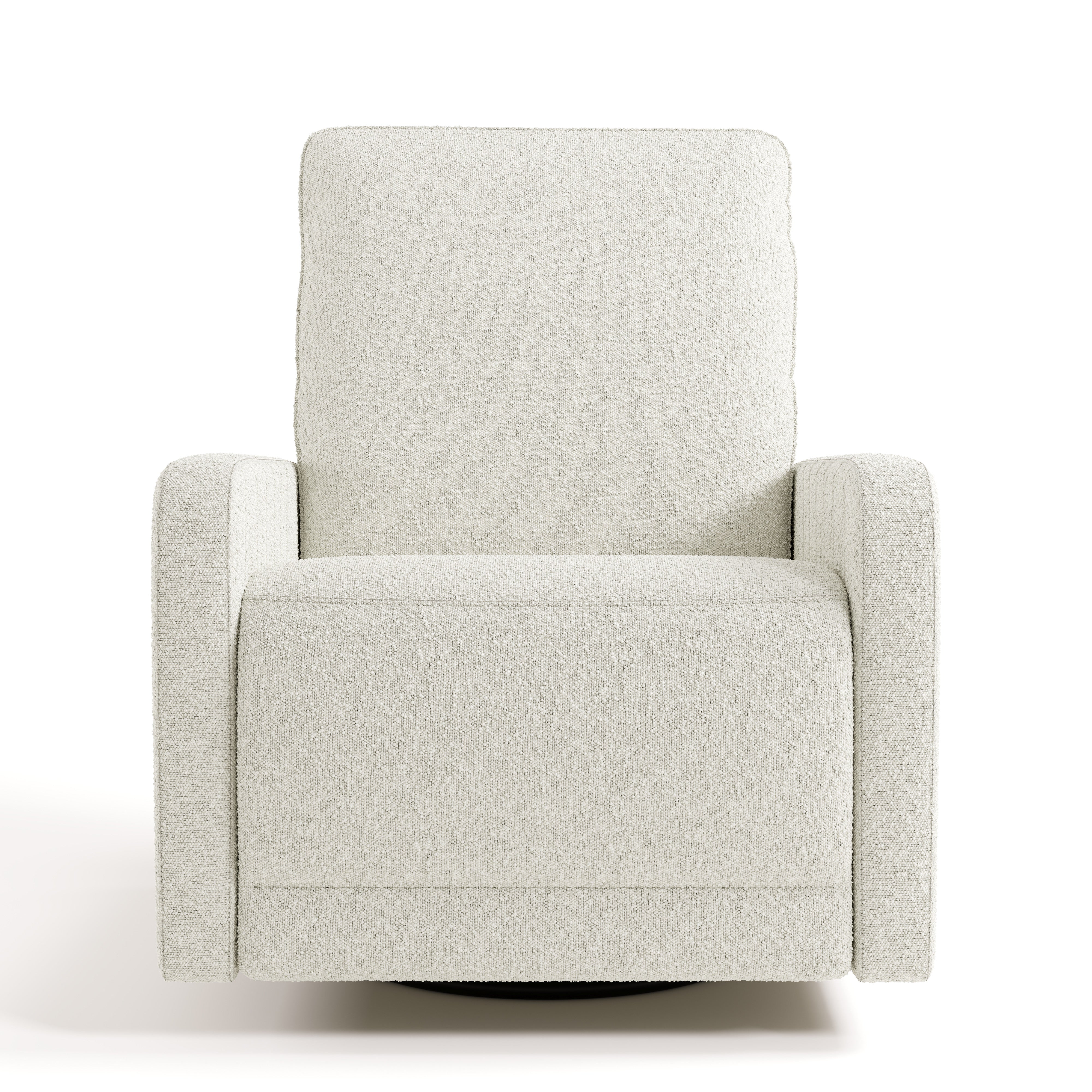 Kyoto ivory boucle wide recliner front view