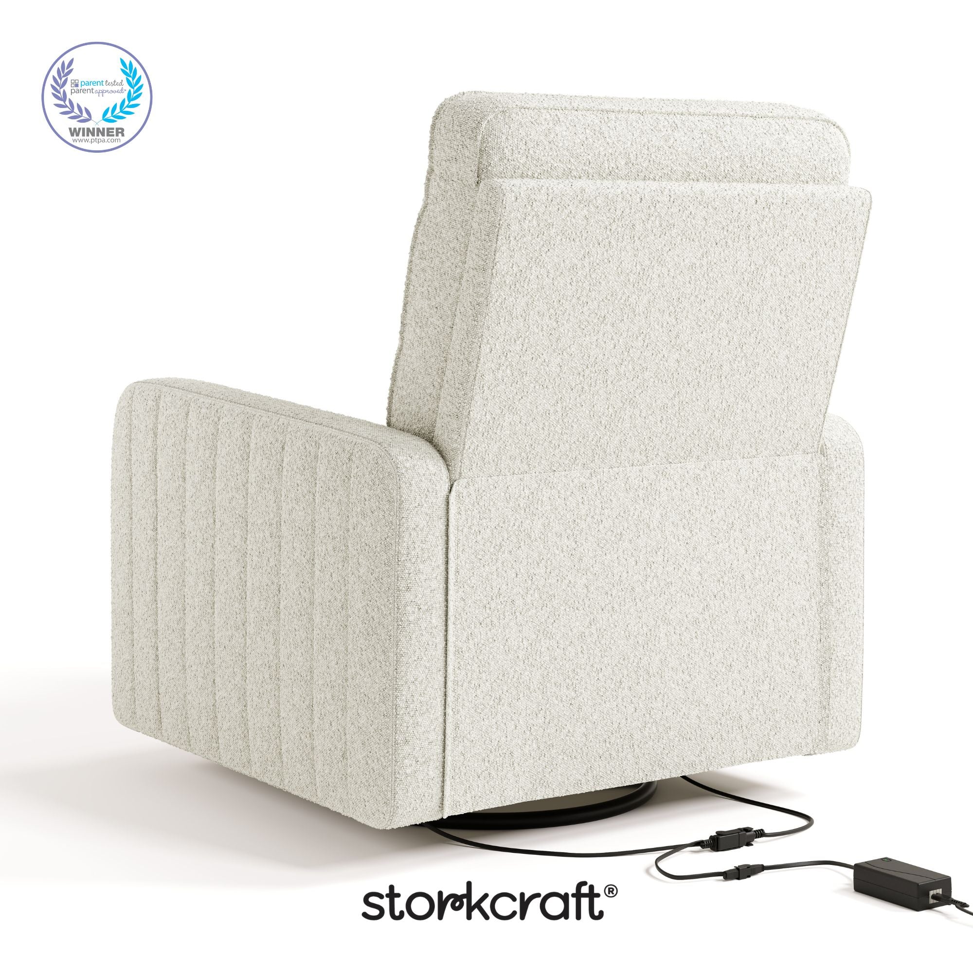 Storkcraft® Kyoto Deluxe Extra-Wide Nursery Power Recliner Swivel Glider.