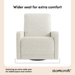 Storkcraft® Kyoto Deluxe Extra-Wide Nursery Power Recliner Swivel Glider.