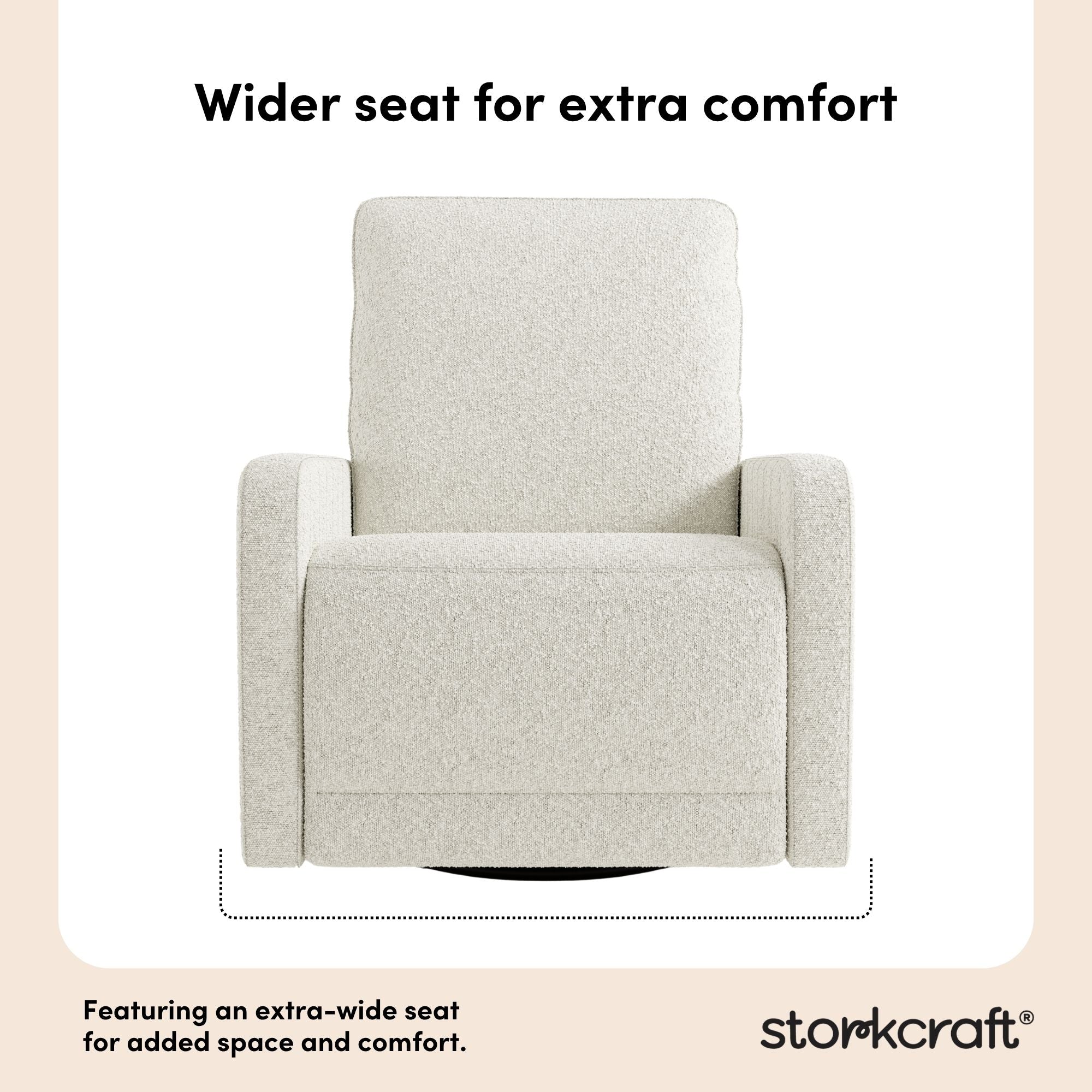 Storkcraft® Kyoto Deluxe Extra-Wide Nursery Power Recliner Swivel Glider.