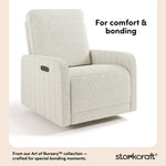 Storkcraft® Kyoto Deluxe Extra-Wide Nursery Power Recliner Swivel Glider.