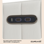 Storkcraft® Kyoto Deluxe Extra-Wide Nursery Power Recliner Swivel Glider.