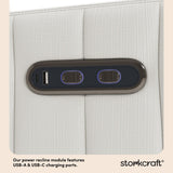 Storkcraft® Kyoto Deluxe Extra-Wide Nursery Power Recliner Swivel Glider.