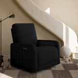 Kyoto black boucle wide power recliner in nursery