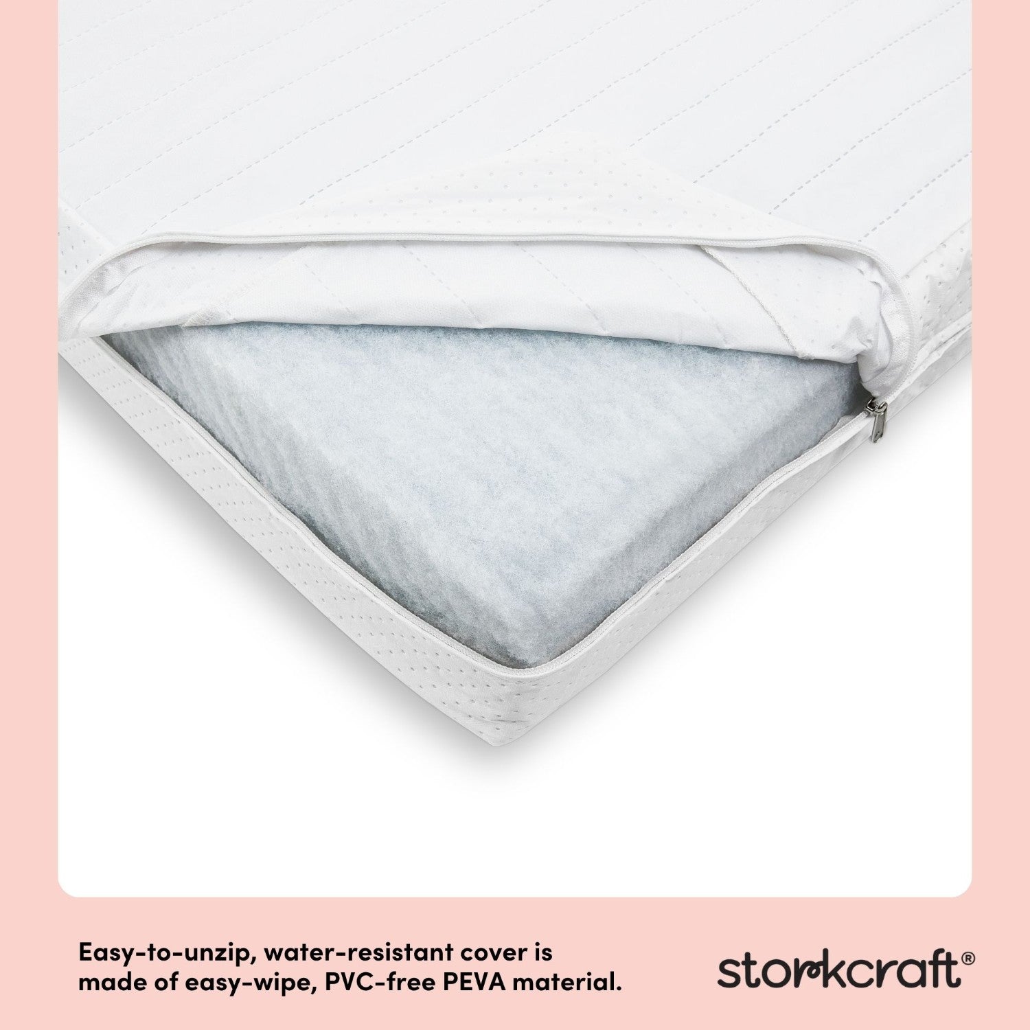 Storkcraft 6-Inch Water-Resistant Grow-with-Me Dual-Sided Baby Crib & Toddler Bed Mattress