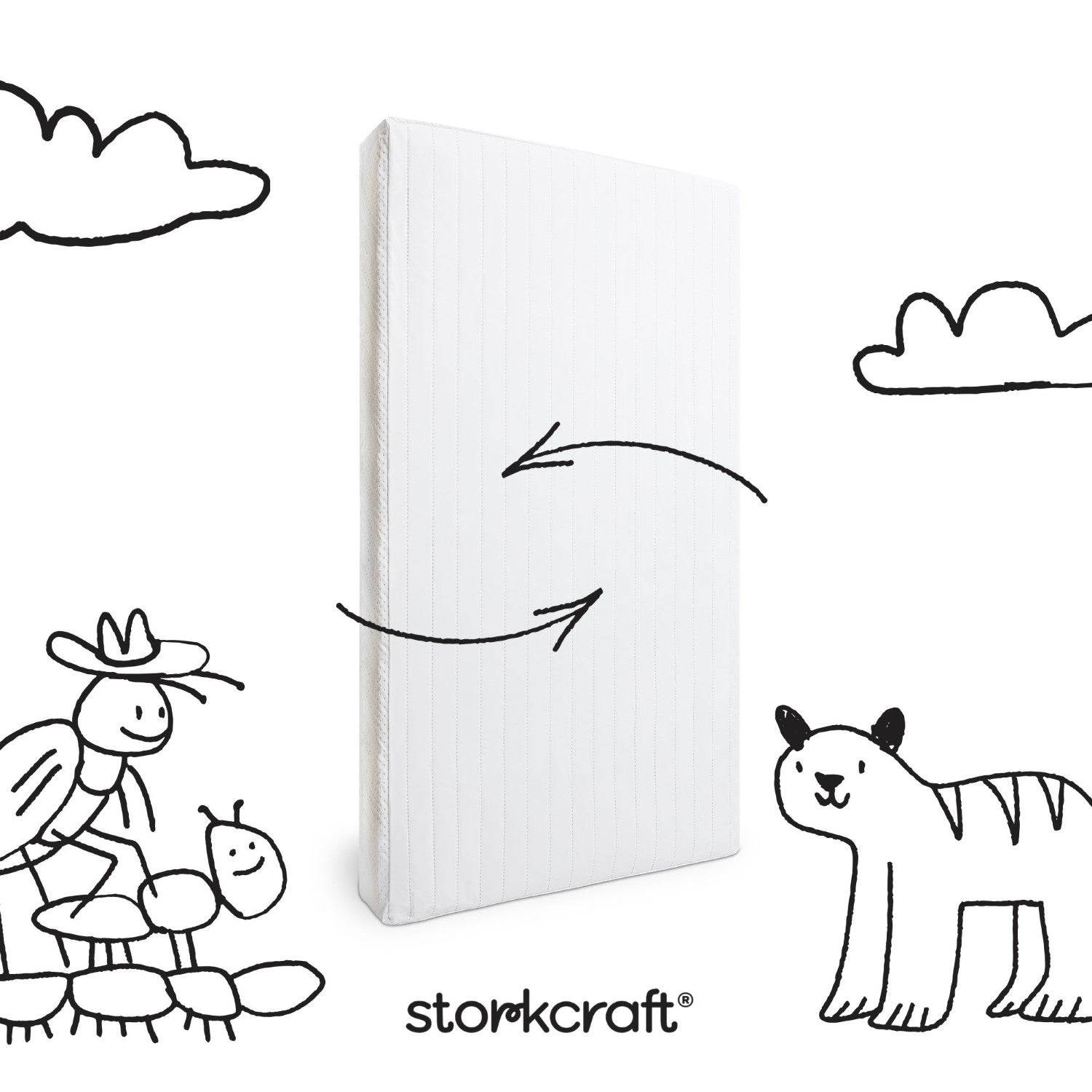 Storkcraft 6-Inch Water-Resistant Grow-with-Me Dual-Sided Baby Crib & Toddler Bed Mattress