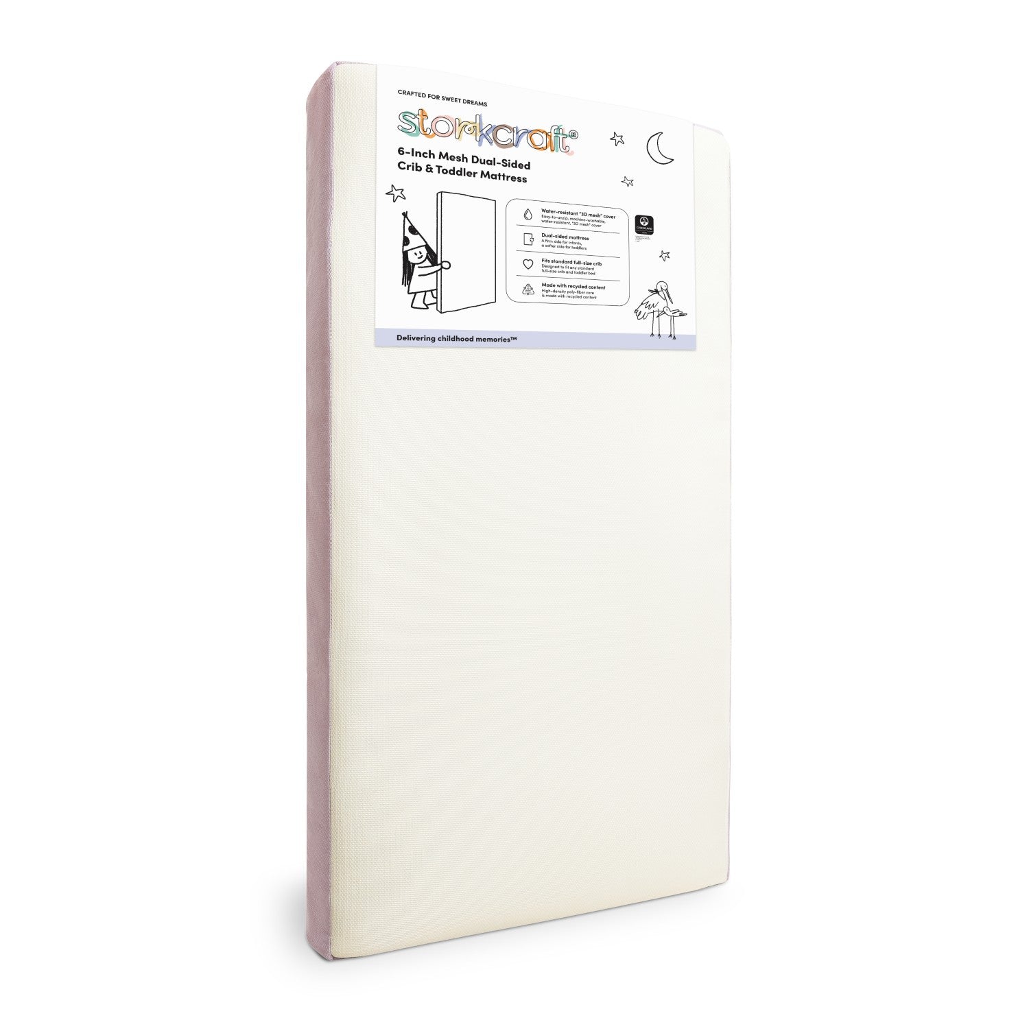 Storkcraft 6-Inch Premium Mesh Grow-with-Me Dual-Sided Baby Crib & Toddler Bed Mattress