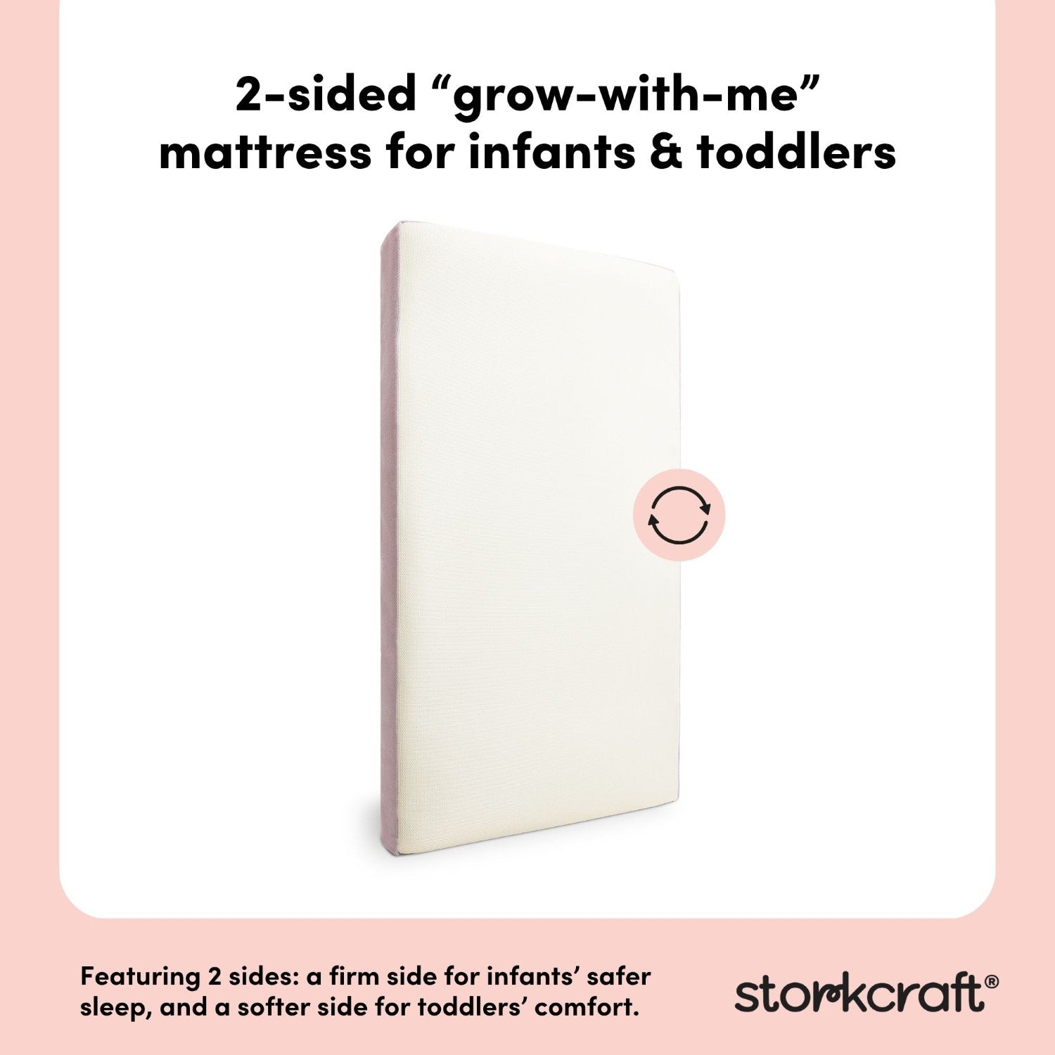 Storkcraft 6-Inch Premium Mesh Grow-with-Me Dual-Sided Baby Crib & Toddler Bed Mattress