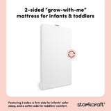 Storkcraft 6-Inch Grow-with Me Premium Waterproof Dual-Sided Baby Crib & Toddler Bed Mattress