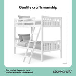 Caribou white twin bunk bed quality craftsmanship callout
