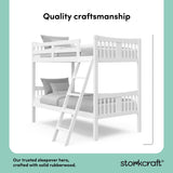Caribou white twin bunk bed quality craftsmanship callout
