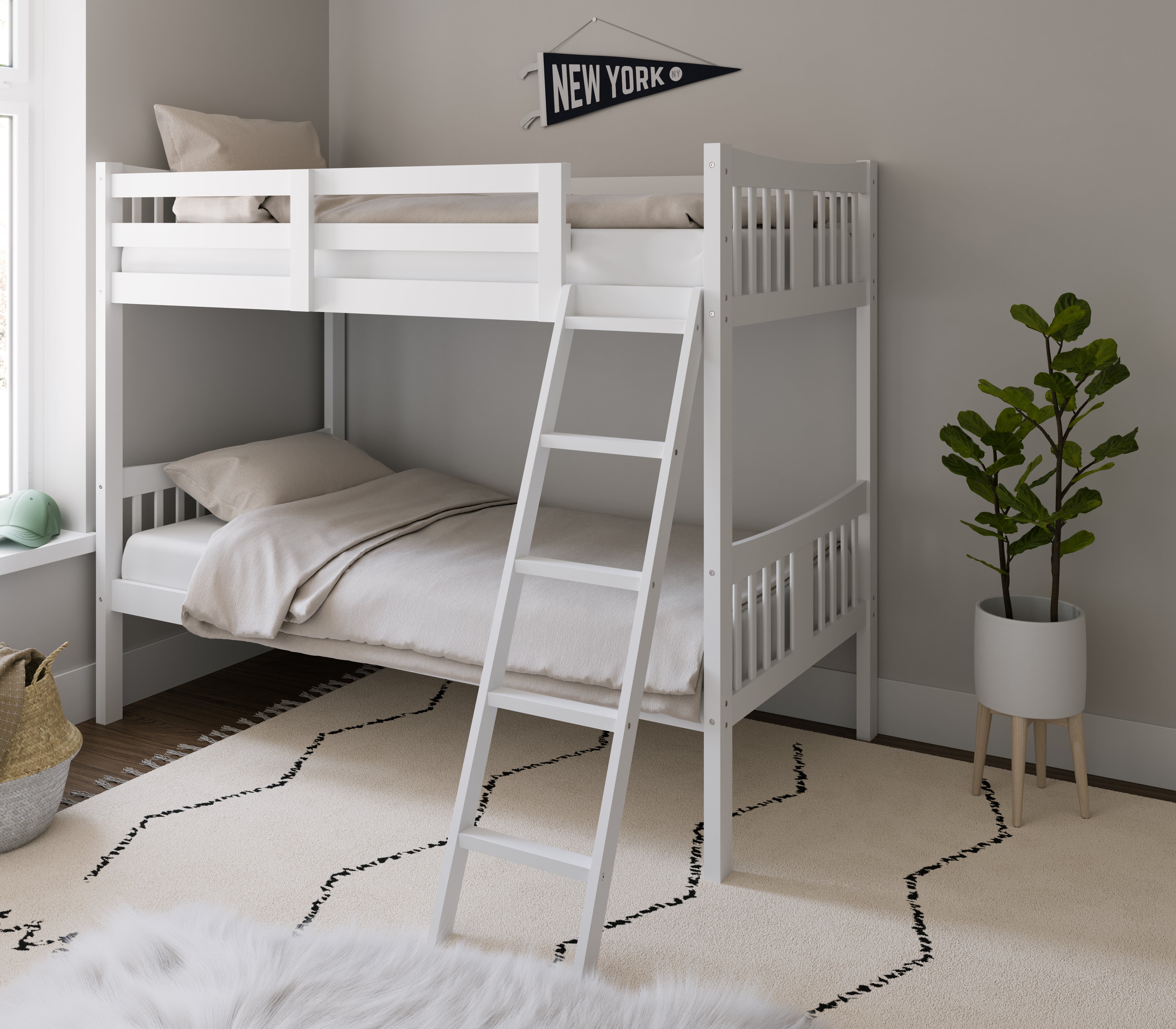 Storkcraft® Next Caribou Convertible Twin-over-Twin Bunk Bed.