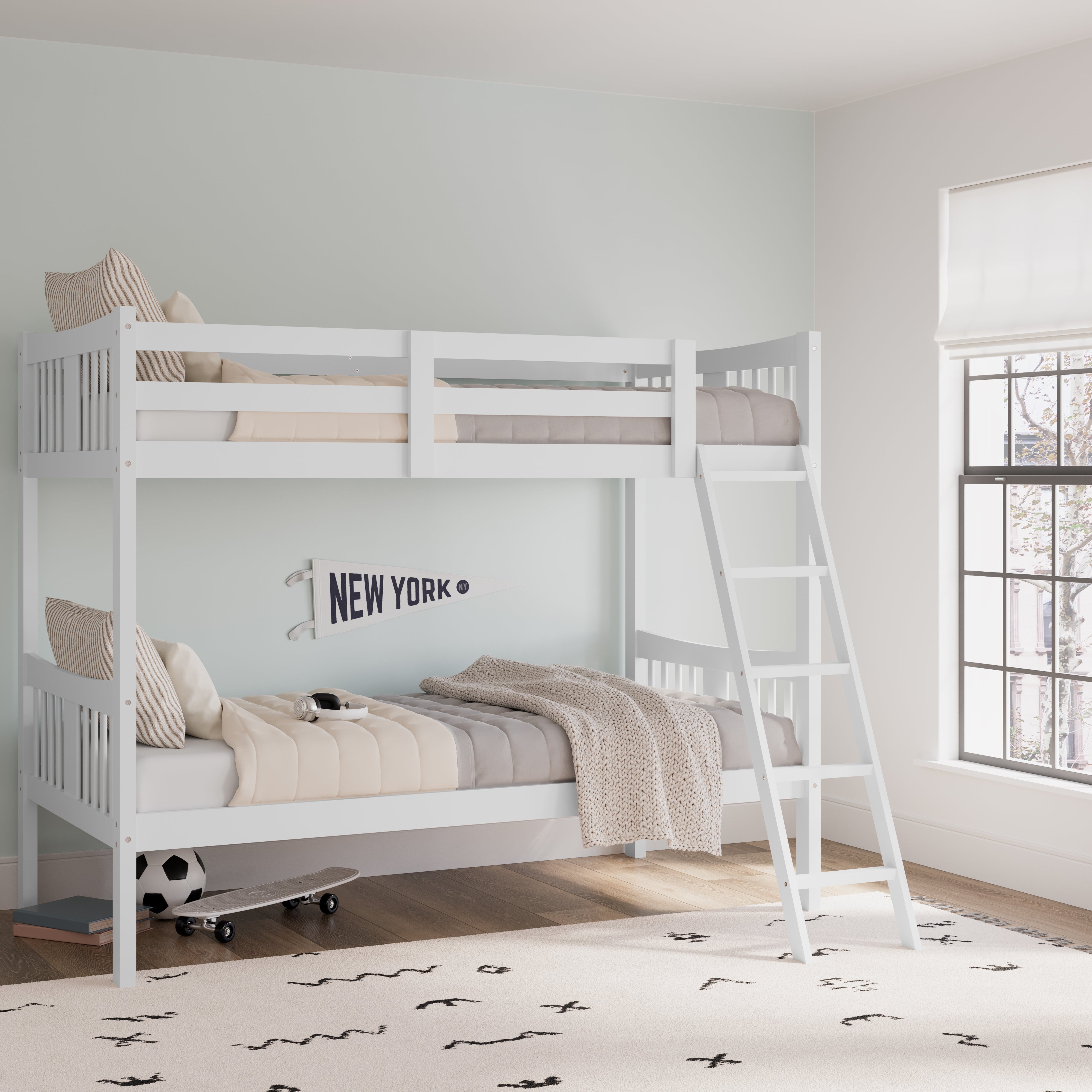 Storkcraft® Next Caribou Convertible Twin-over-Twin Bunk Bed.