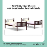 Caribou espresso twin bunk bed twin bed conversion callout
