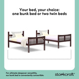 Caribou espresso twin bunk bed twin bed conversion callout