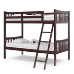 espresso bunk bed with fixed ladder