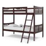 espresso bunk bed with fixed ladder