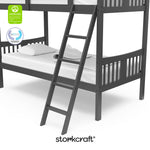 Caribou gray twin bunk bed twin bed with GGG and PTPA logo on top left