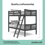Caribou gray twin bunk bed quality craftsmanship callout