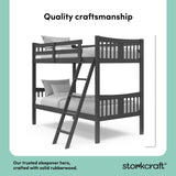 Caribou gray twin bunk bed quality craftsmanship callout