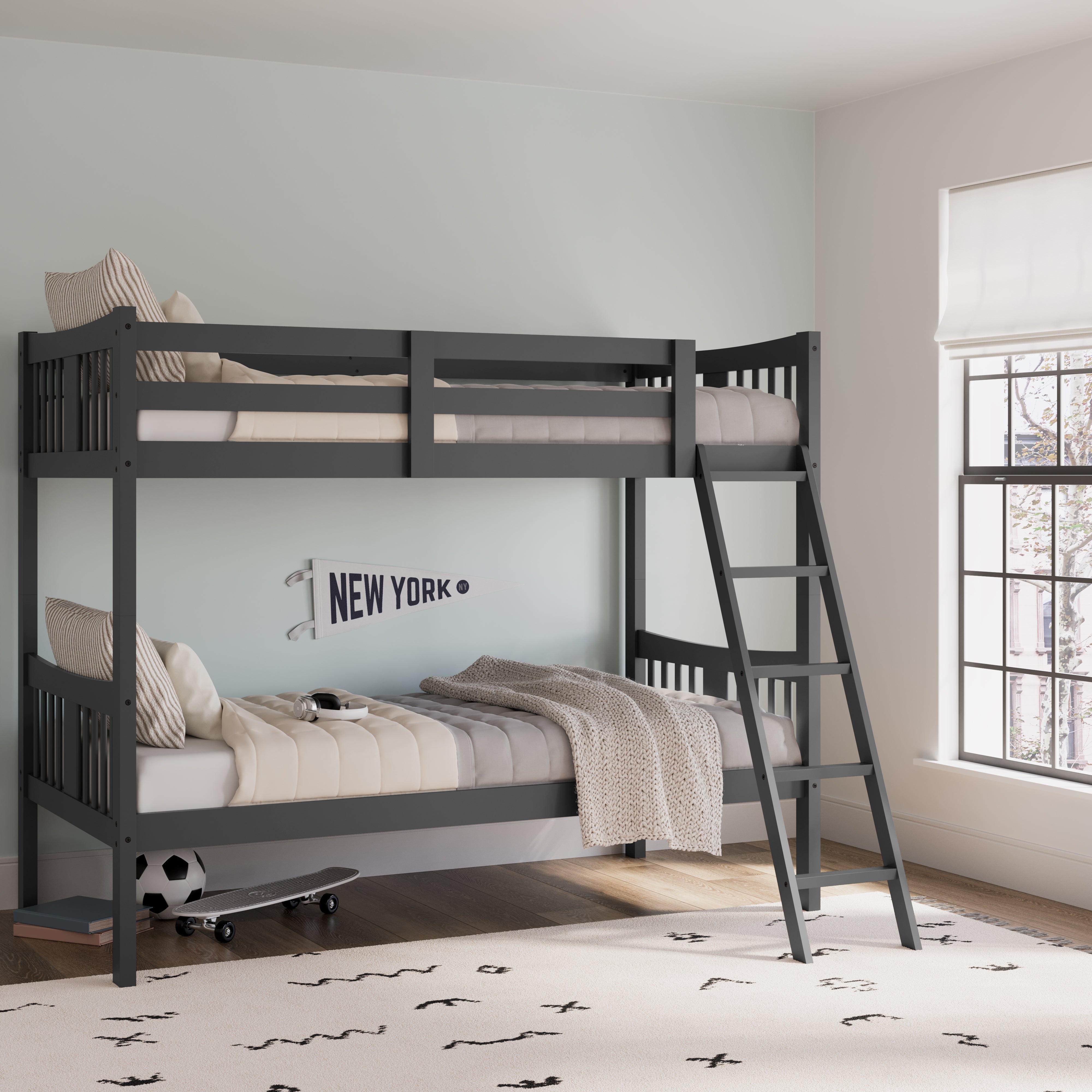 Storkcraft® Next Caribou Convertible Twin-over-Twin Bunk Bed.