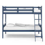 navy bunk bed with fixed ladder