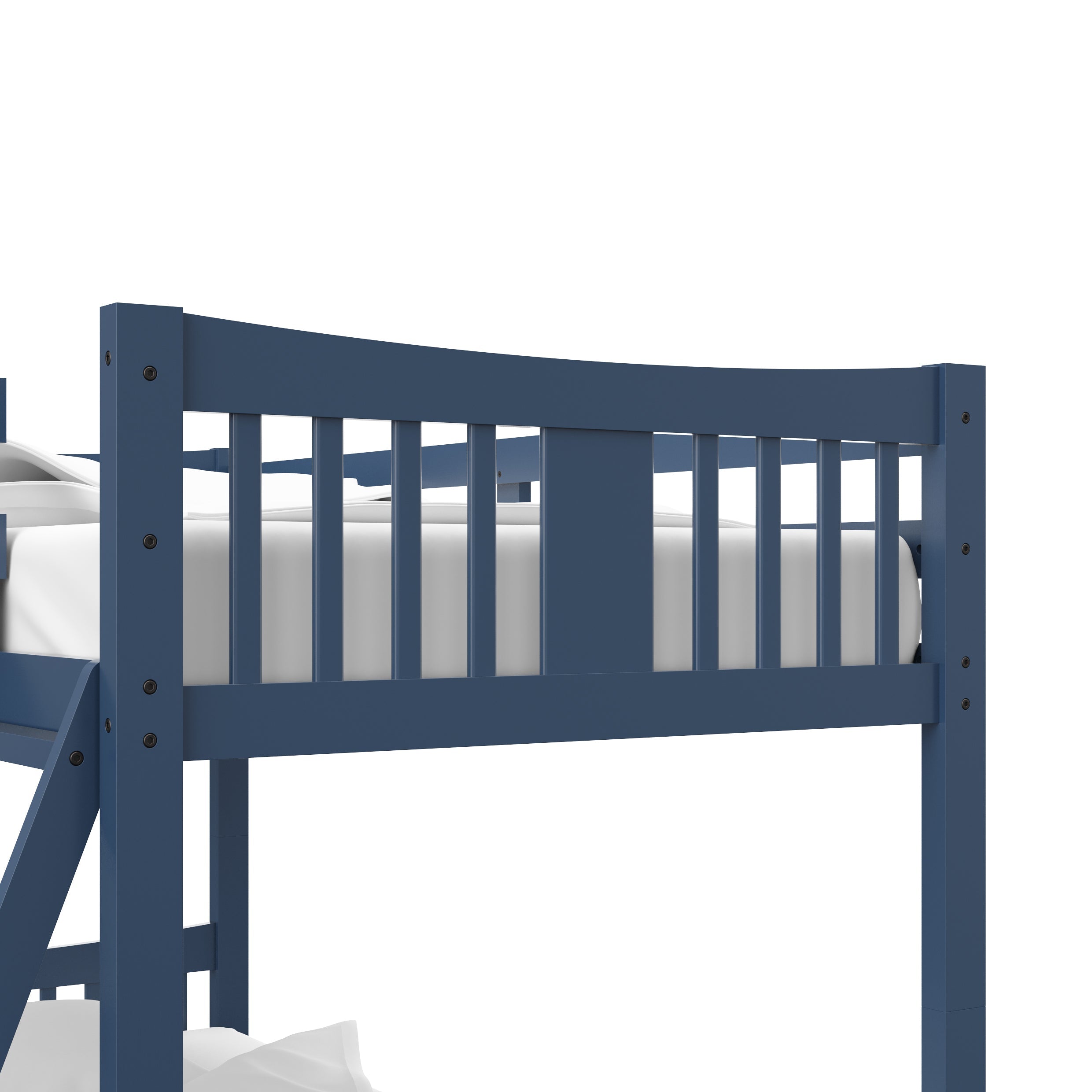 Caribou navy twin bunk bed close up of headboard
