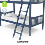 Caribou navy twin bunk bed twin bed with GGG and PTPA logo on top left