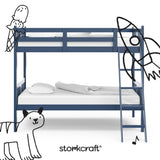 Caribou navy twin bunk bed twin bed with black doodles overlaid on image