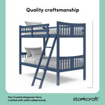 Caribou navy twin bunk bed quality craftsmanship callout